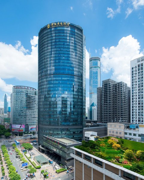 Exterior view of Huaqiang Plaza Hotel Shenzhen in the Huaqiangbei district